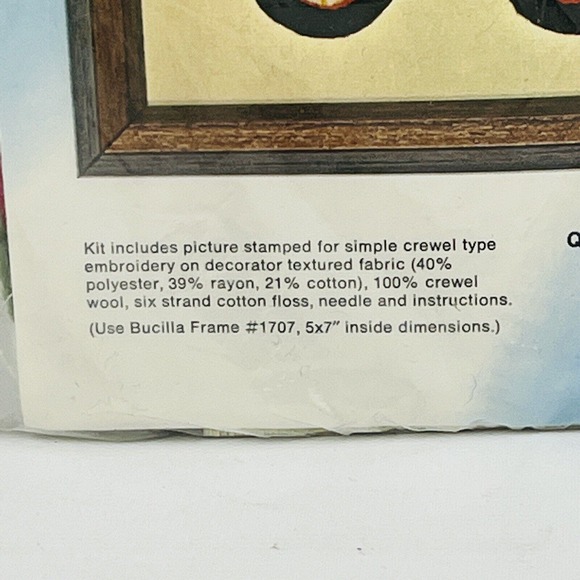 Vintage Bucilla 2006 Antique Auto Mini Stitcheries Crewel Embroidery Kit 5x7 - Picture 3 of 4